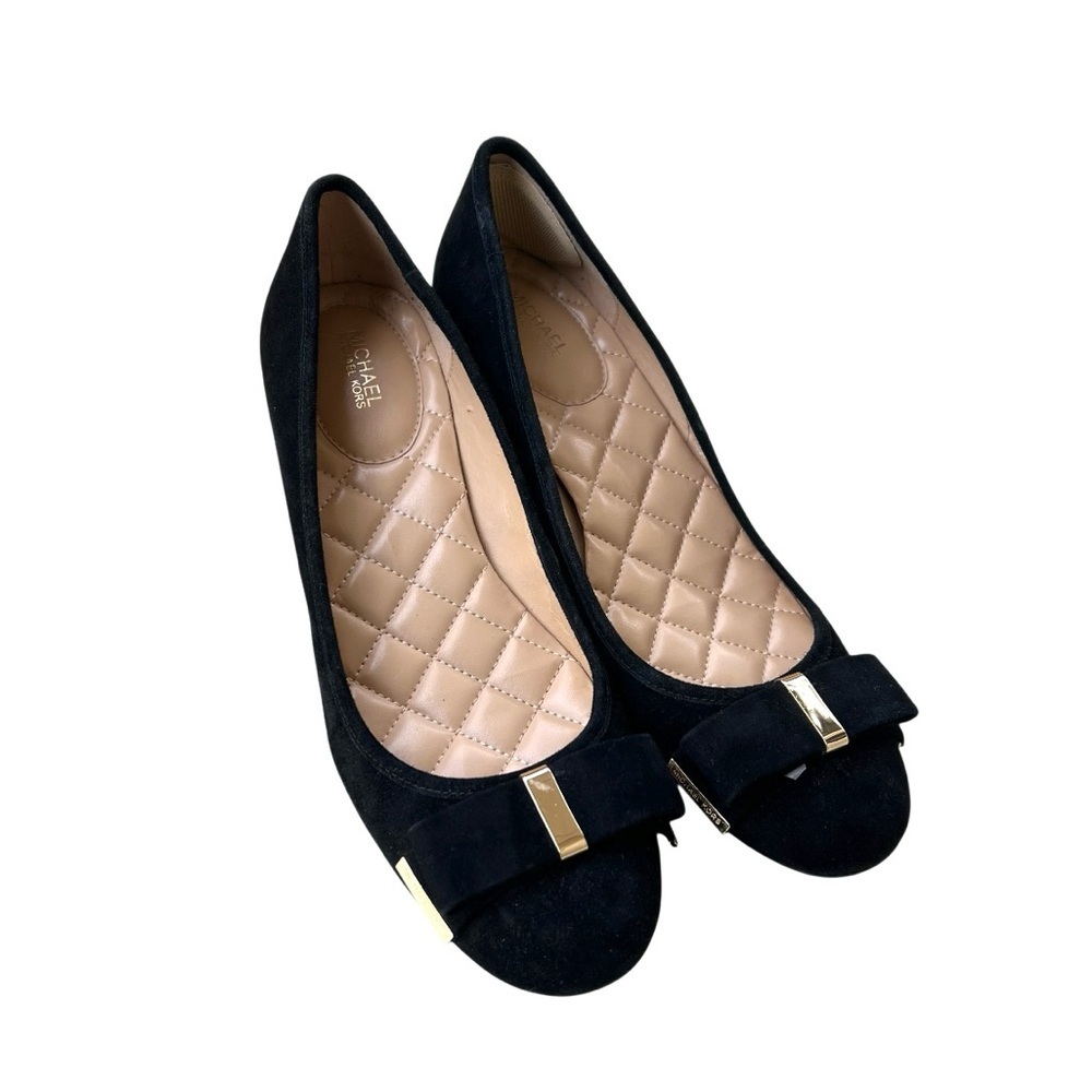Michael Kors Heels with Bow Black Suede Women Size 10M
